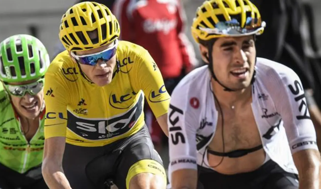 Chris Froome y Mikel Landa en el Sky