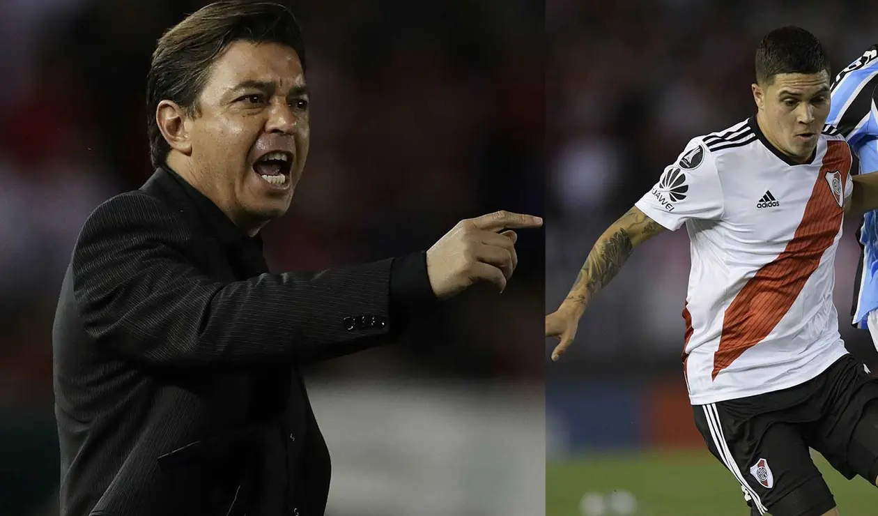 Marcelo Gallardo regaña a Juan Fernando Quinero