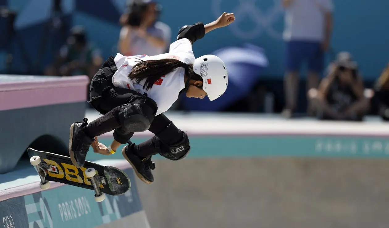 Haohao Zheng, skater en los Juegos Olímpicos de París 2024