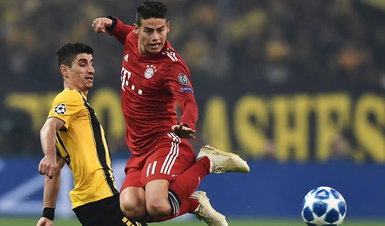 James Rodríguez jugando con el Bayern Múnich
