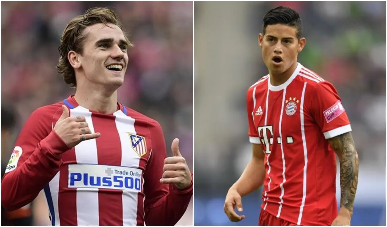 Antoine Griezmann y James Rodríguez