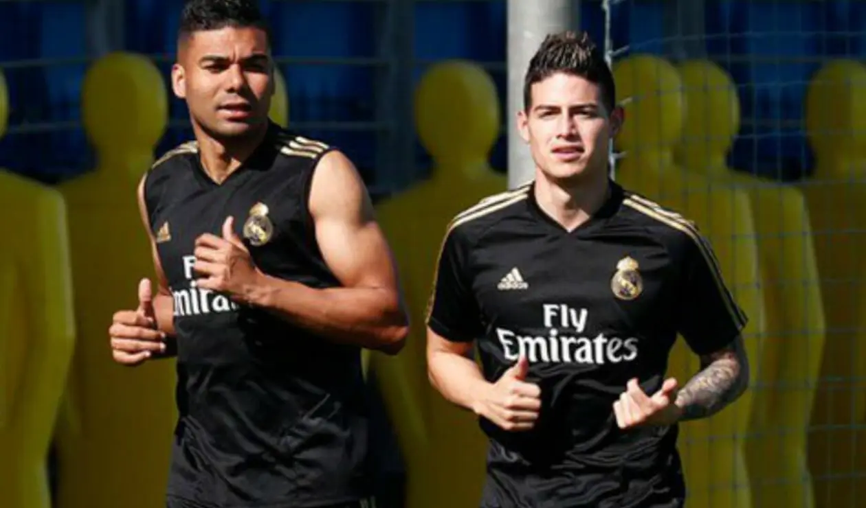 James Rodríguez entrenando en Real Madrid