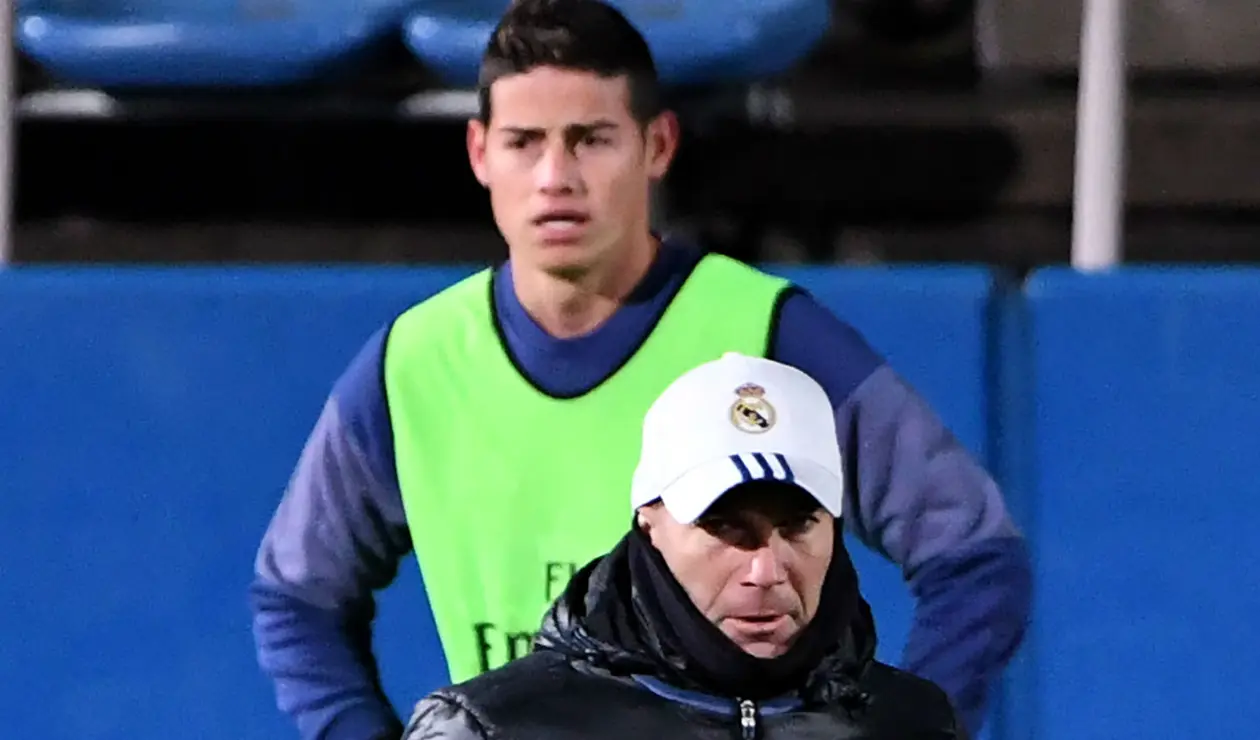 James Rodríguez y Zinedine Zidane