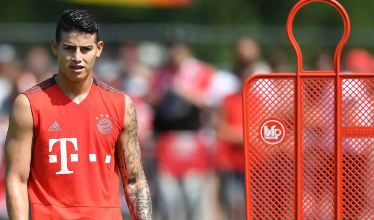 James Rodríguez, entrenando con el Bayern Múnich
