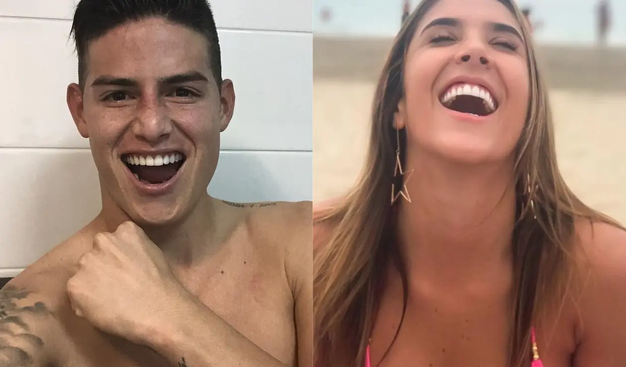 James Rodríguez y Daniela Ospina.