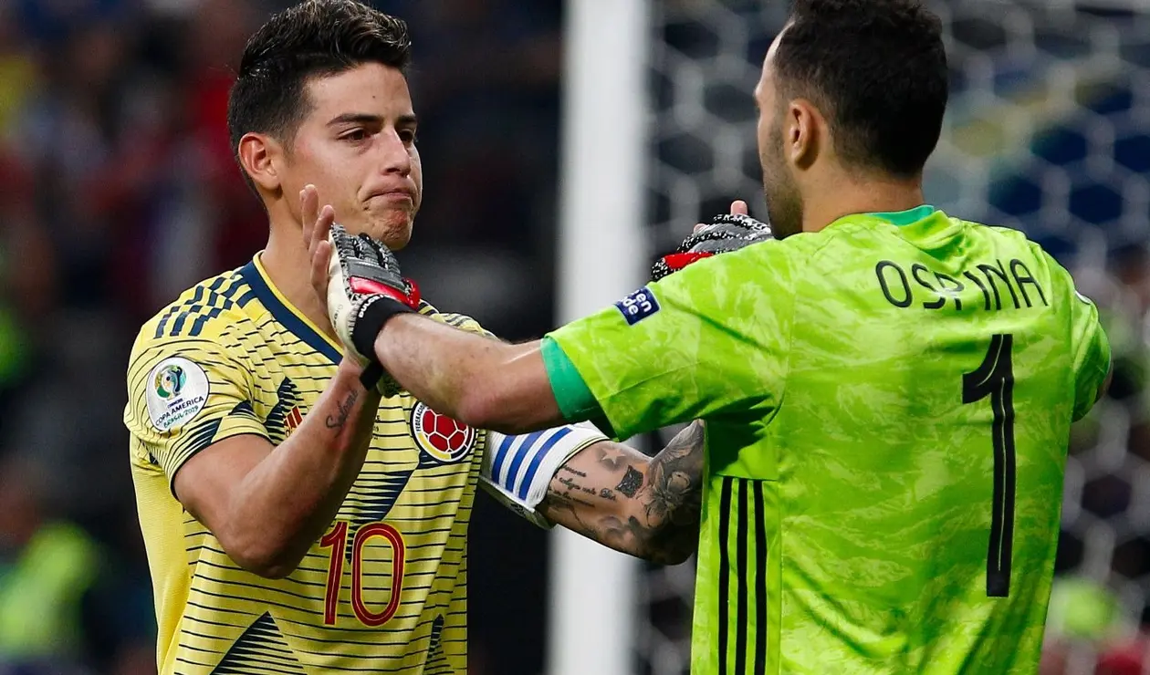 James Rodríguez y David Ospina