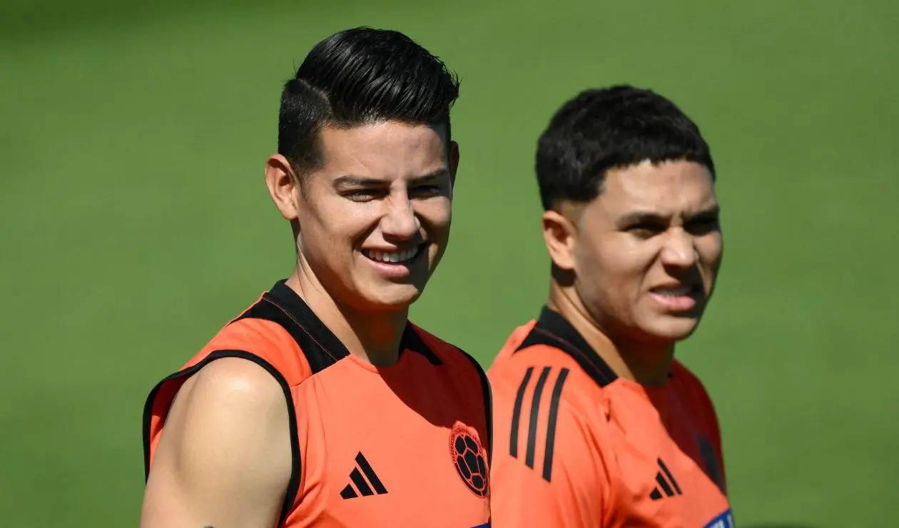 James Rodríguez y Juanfer Quintero en selección Colombia