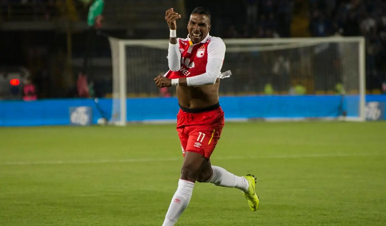 Johan Arango jugando con Independiente Santa Fe