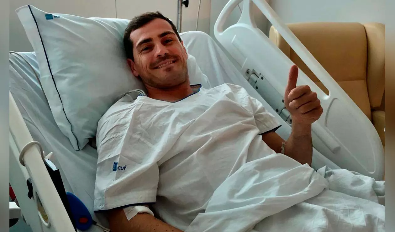 Iker Casillas desde el hospital donde es atentido tras sufrir infarto