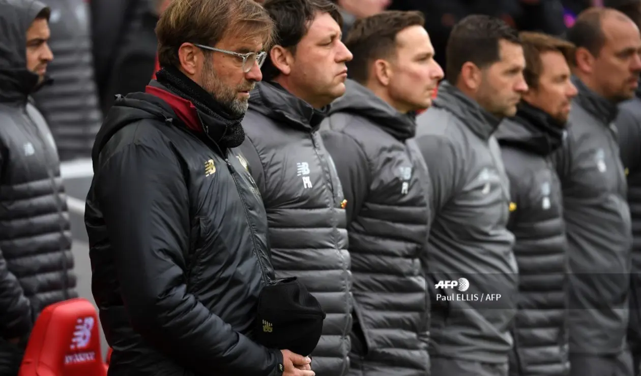 El técnico del Liverpool, Jurgen Klopp, durante la conmemoración de los 30 años de la tragedia de Hillsborough.