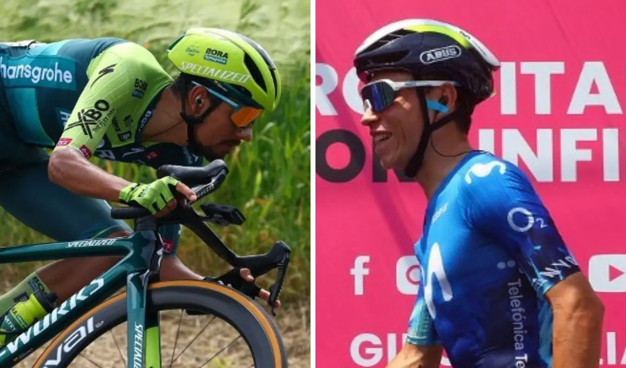 Daniel Martínez y Einer Rubio en el Giro de Italia
