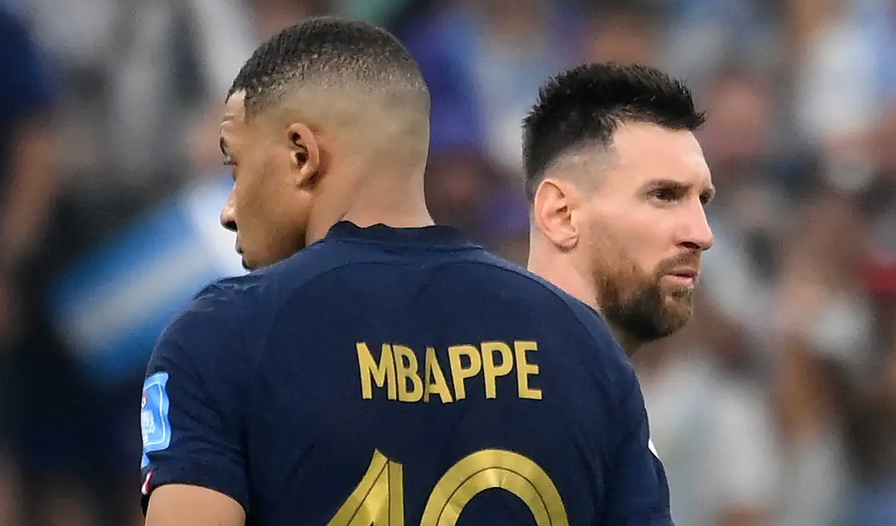 Messi y Mbappçe en la final del Mundial de Qatar 2022