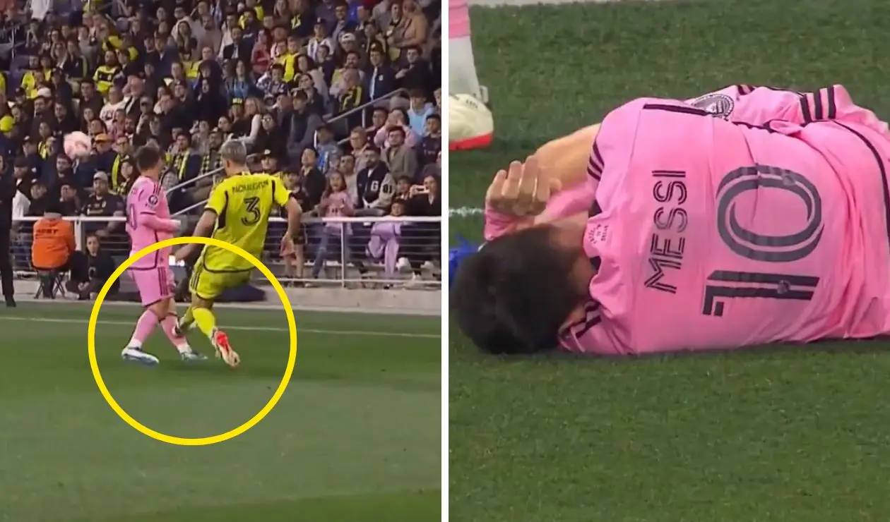 Video] De no creer: Messi se salvo de una escalofriante lesión