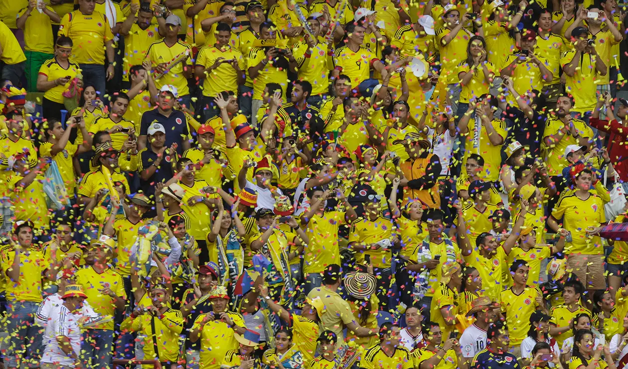 Seguidores de la Selección Colombia en el Estadio Metropolitano de Barranquilla