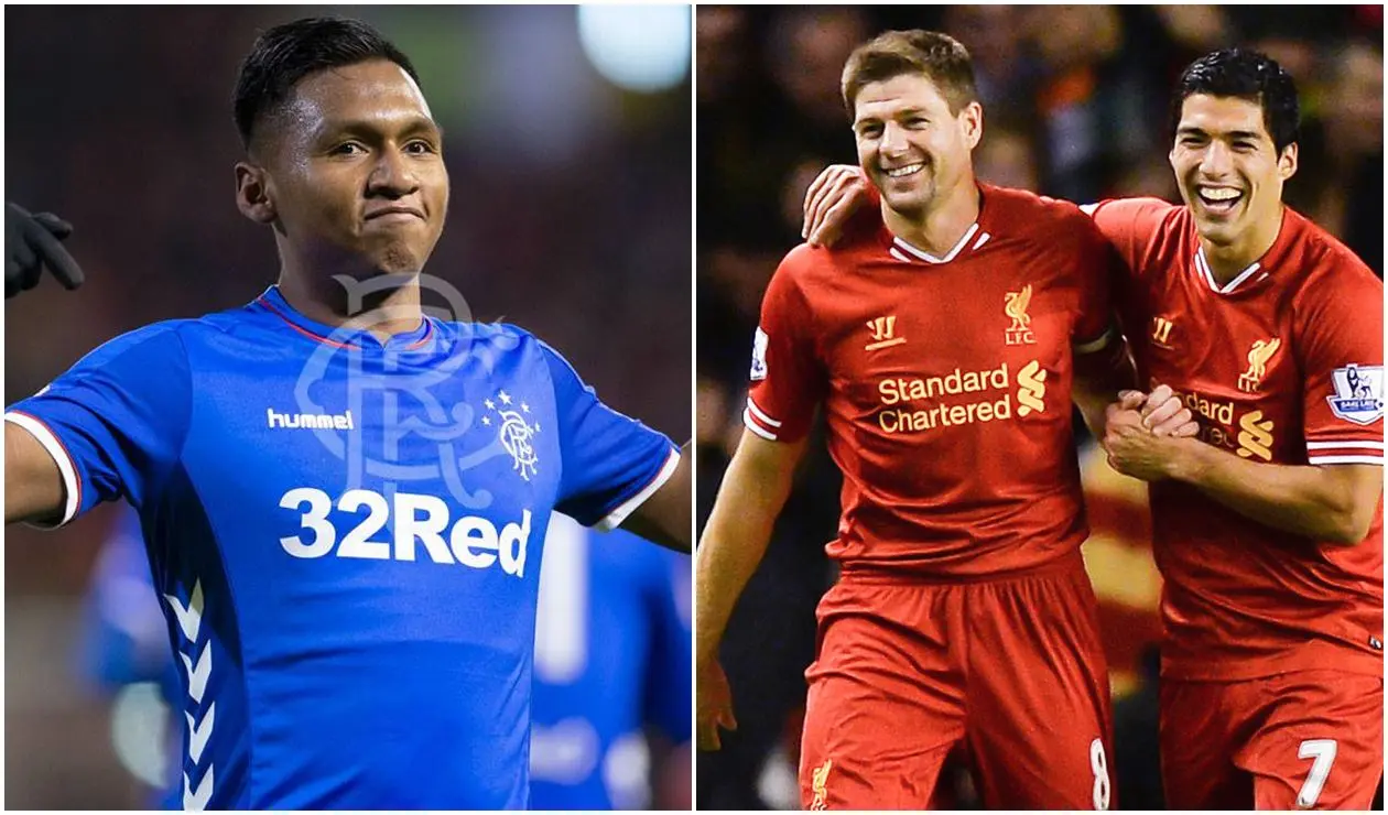 Alfredo Morelos, Steven Gerrard y Luis Suárez