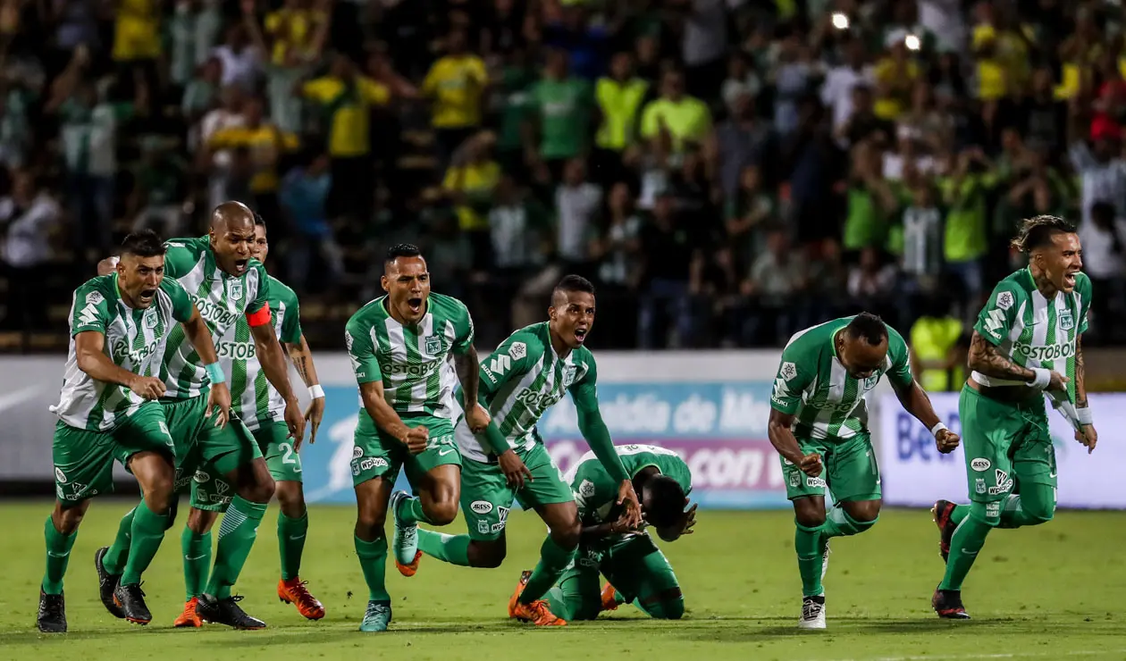 Atlético Nacional celebrando el paso a la final
