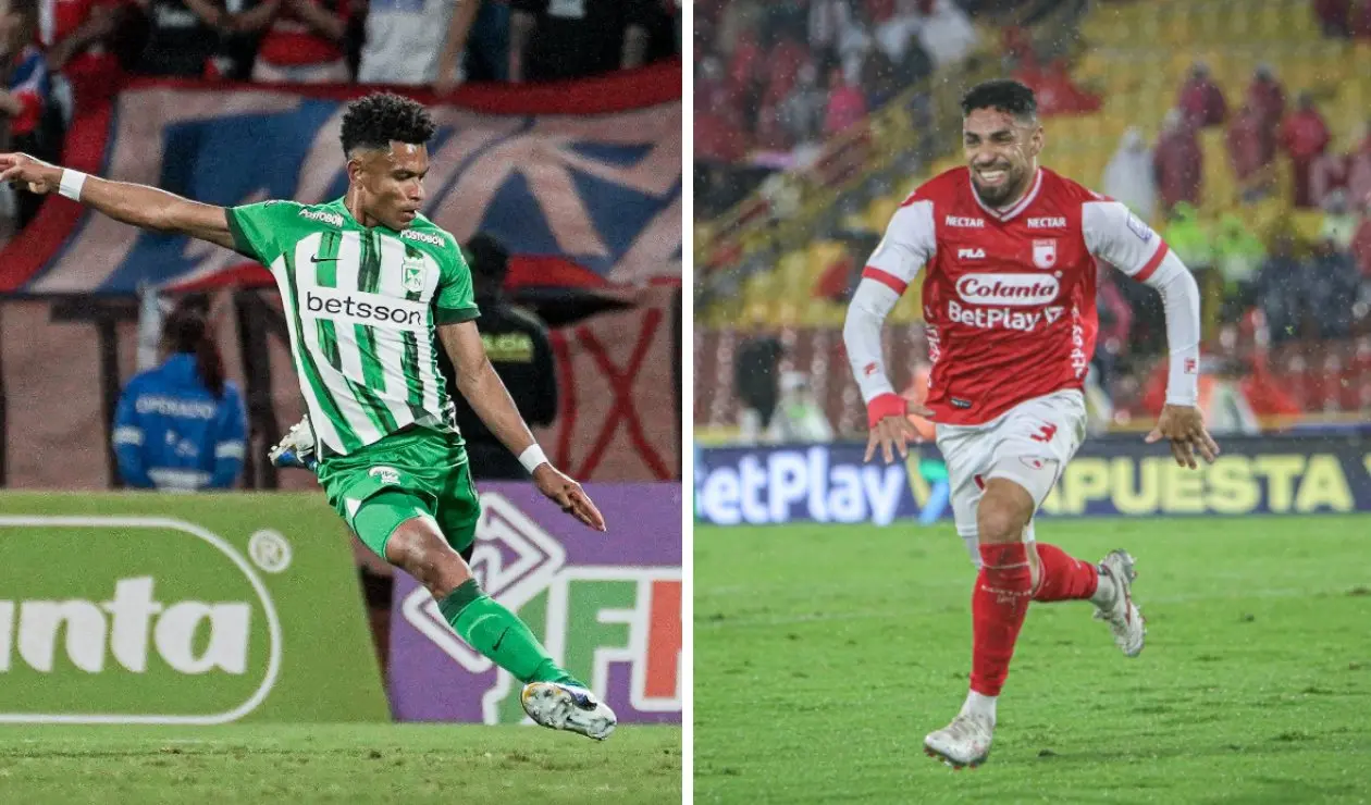 Nacional y Santa Fe se enfrentan por cuadrangulares de la Liga BetPlay 2024 II