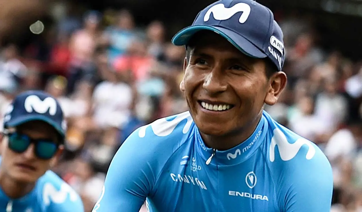 Nairo Quintana durante la presentación del Tour Colombia.