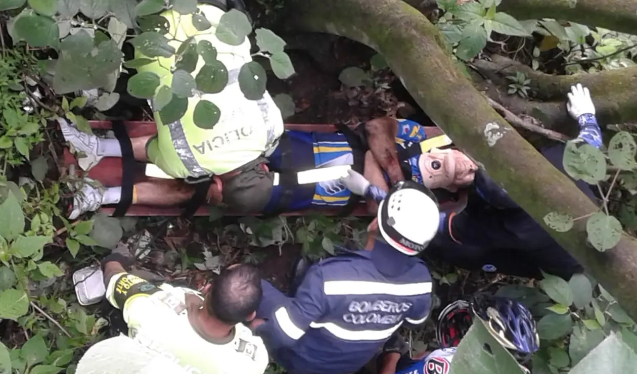 Ciclista se accidentó entre Boquerón y Coello