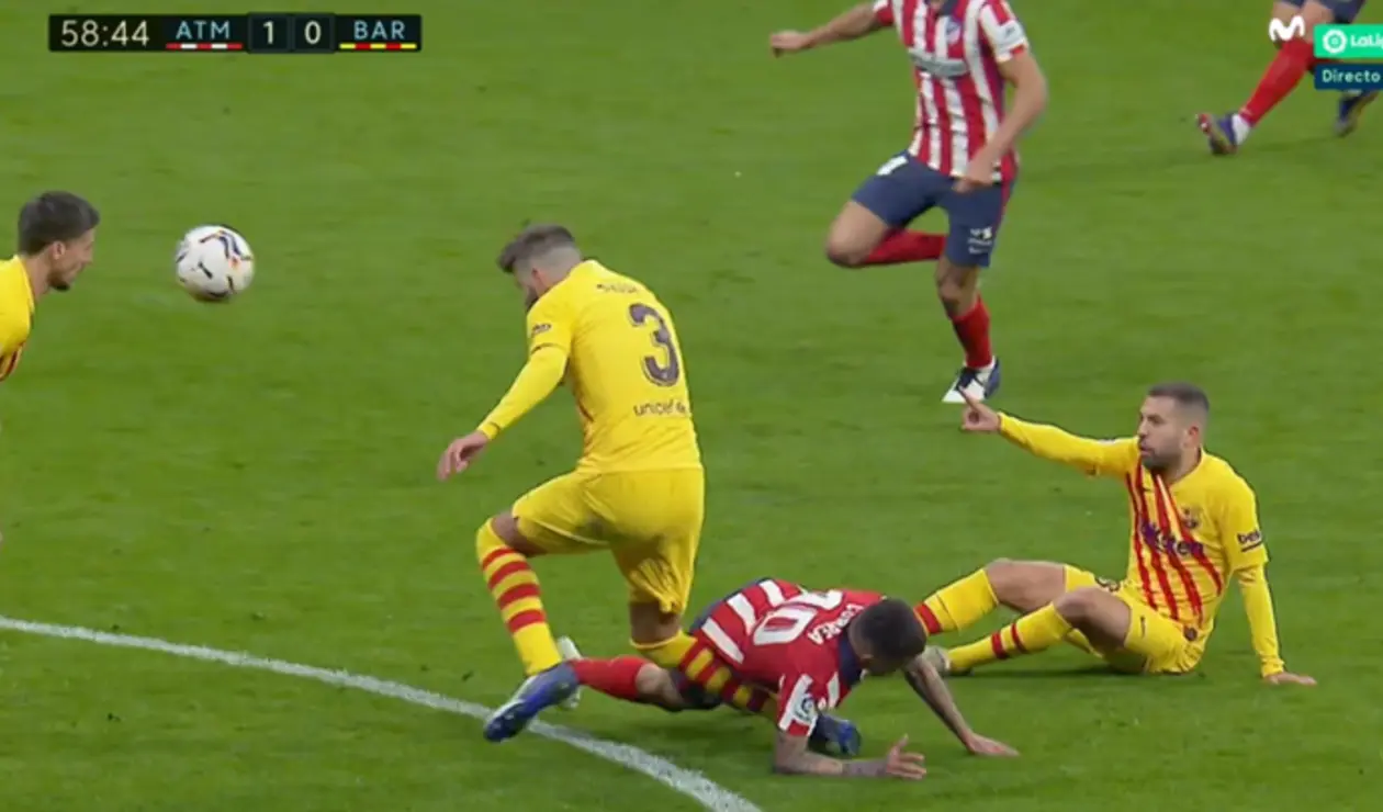 Gerard Piqué, Atlético vs Barcelona