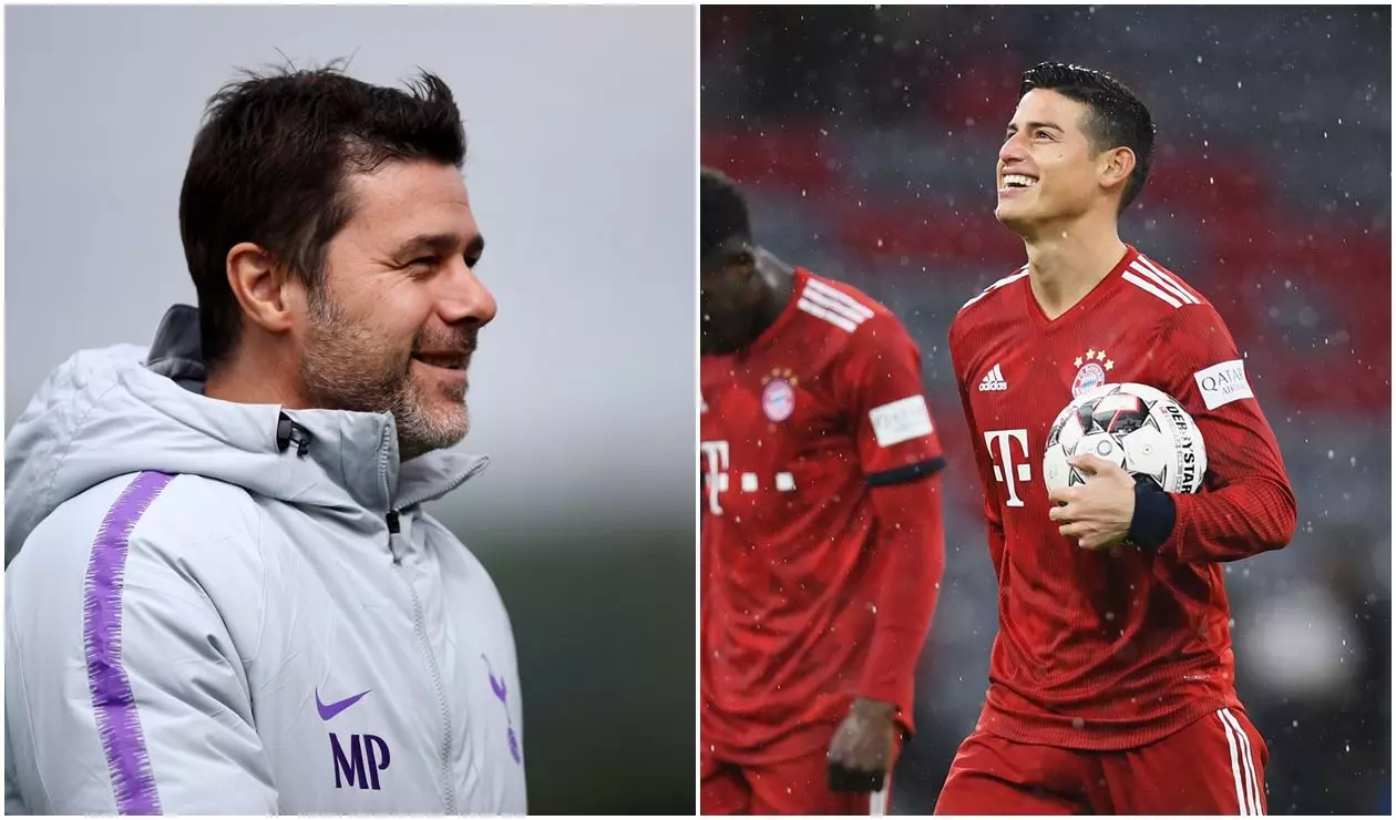 Mauricio Pochettino y James Rodríguez
