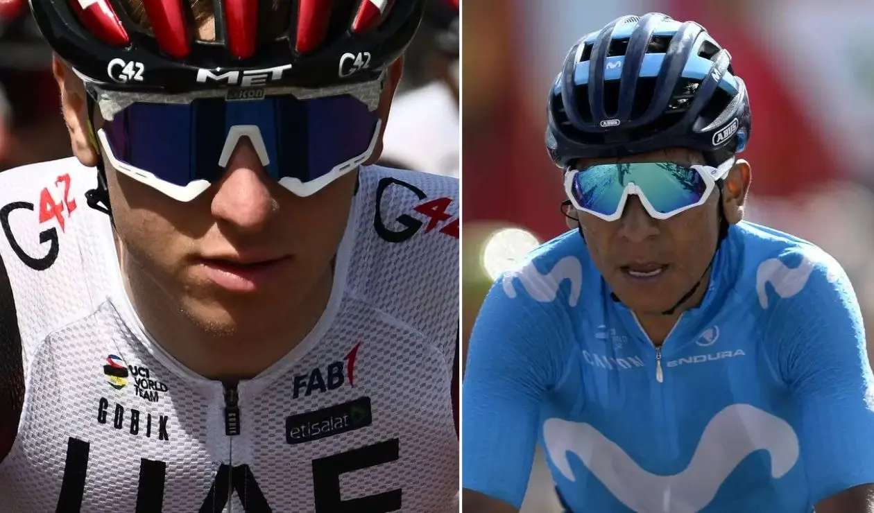 Tadej Pogacar y Nairo Quintana
