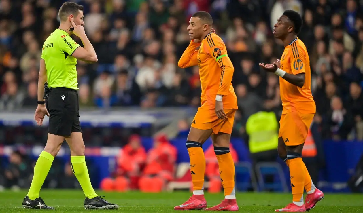 Escándalo en España: Real Madrid pide cambiar el sistema arbitral por falta sobre Mbappé