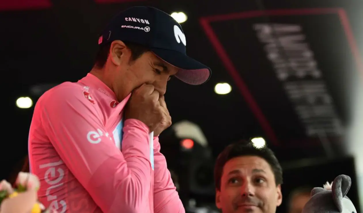 Richard Carapaz, ciclista ecuatoriano al servicio de Movistar Team