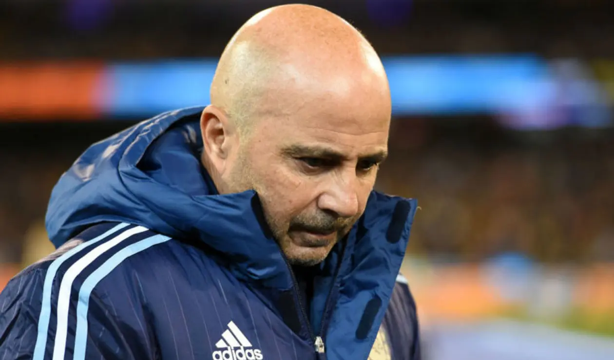 Jorge Sampaoli, técnico de Argentina, en rueda de prensa