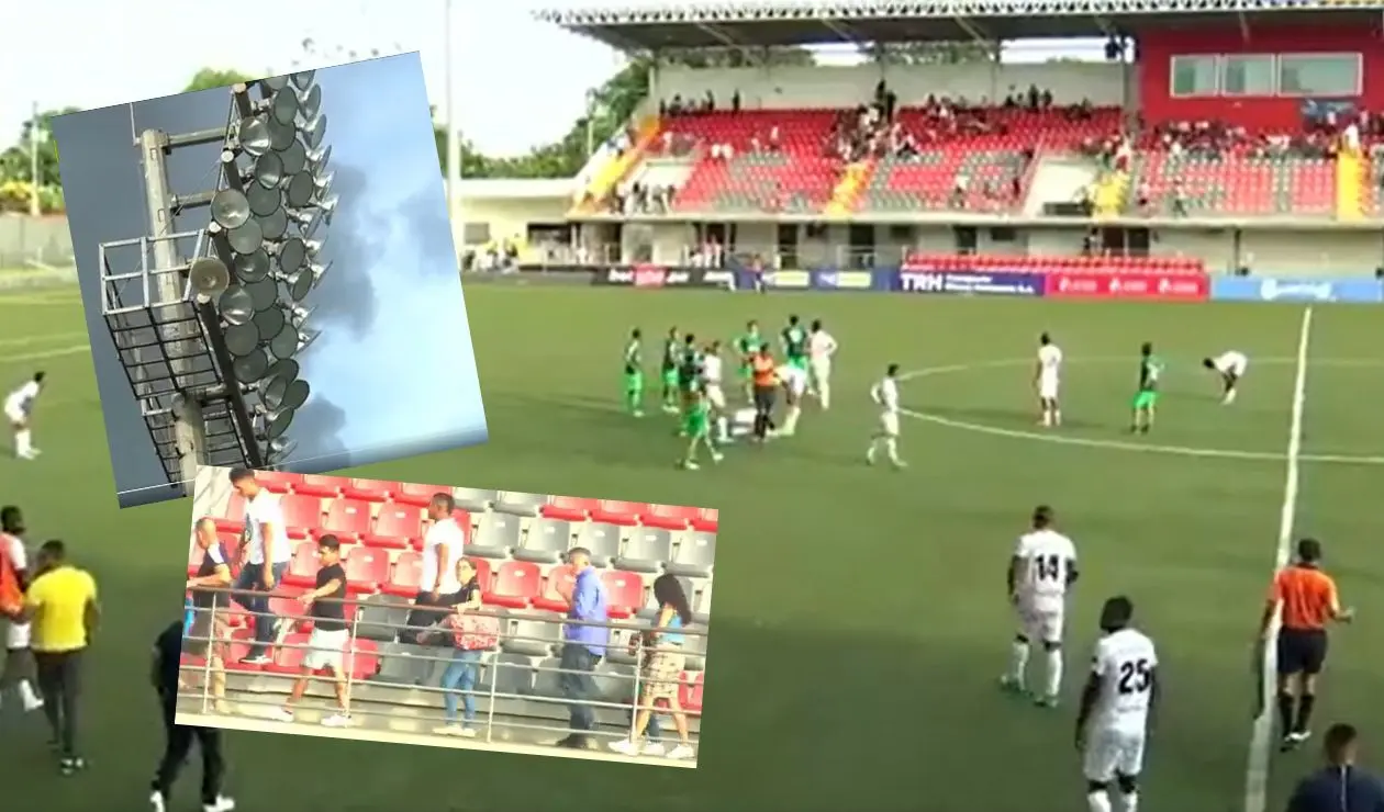 Sismo en Panamá durante partido de fútbol