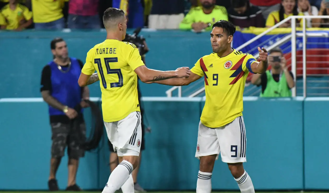 Mateus Uribe y Falcao García, jugadores de la Selección Colombia