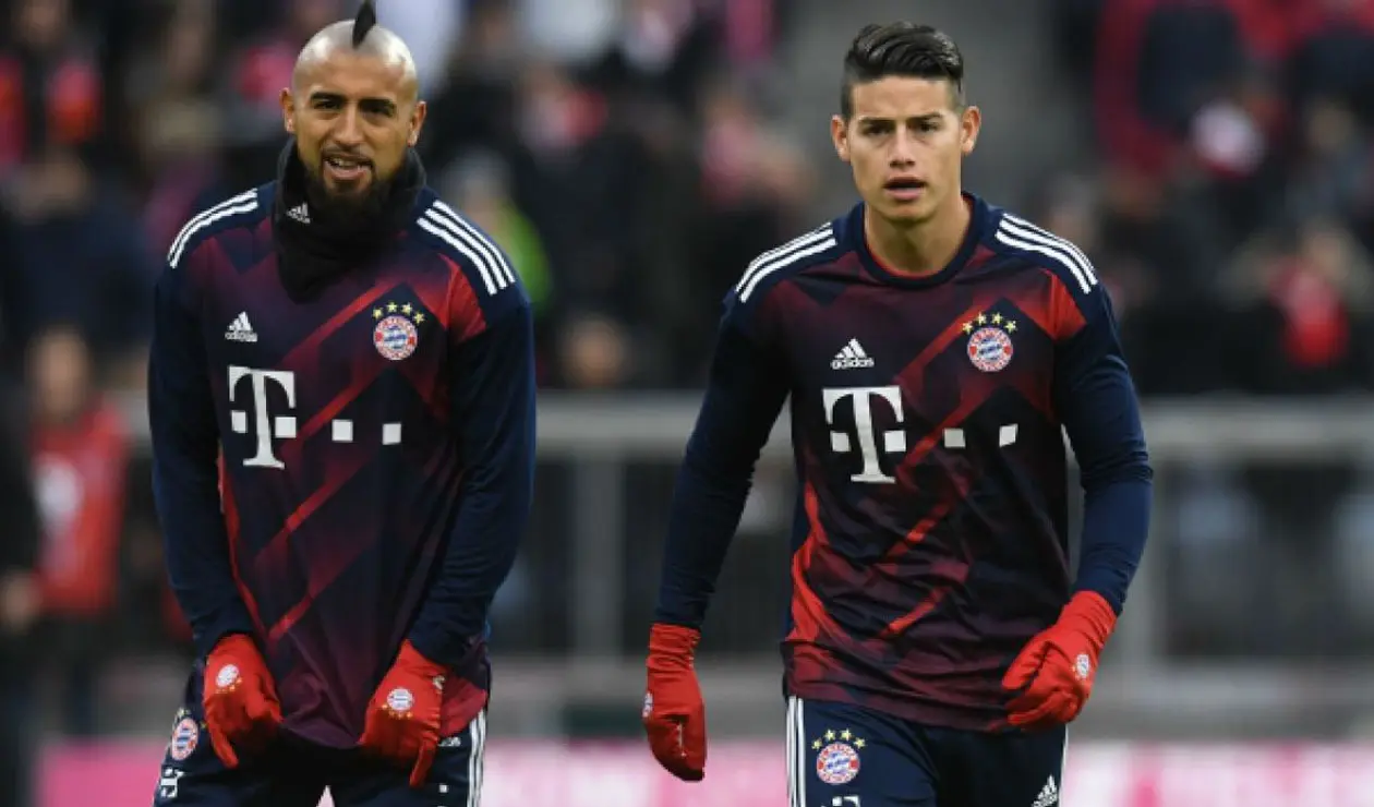 Arturo Vidal y James Rodríguez