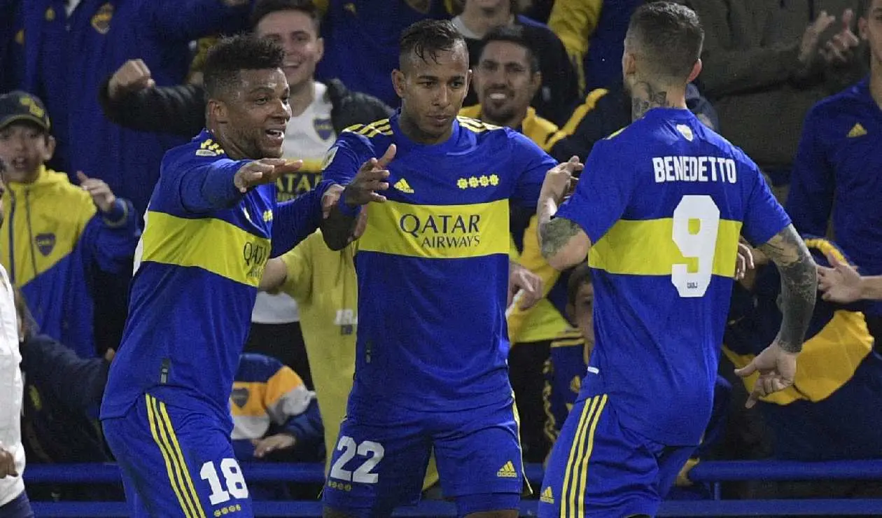 Sebastián Villa, Frank Fabra y Darío Benedetto