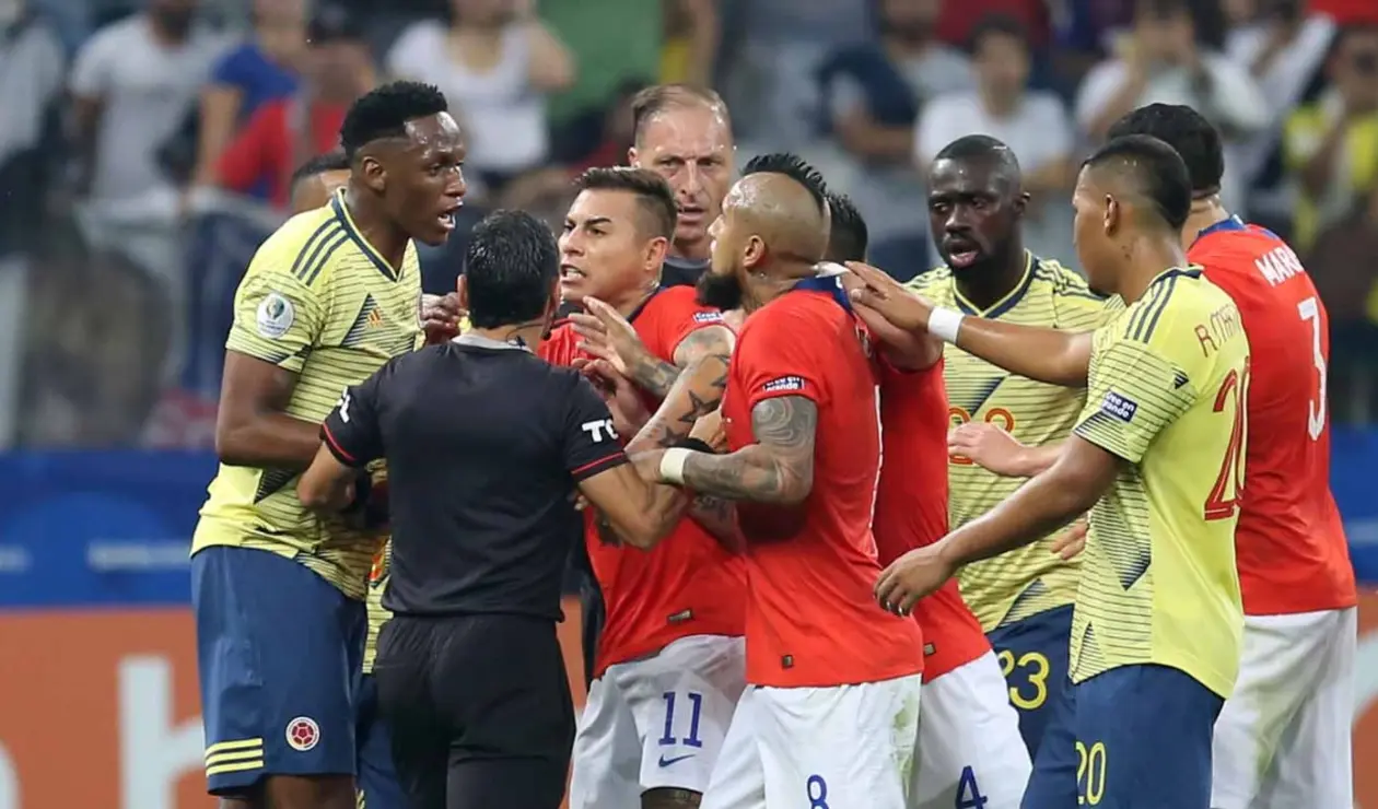 Yerry Mina - selección Colombia vs Chile
