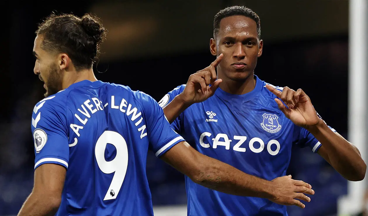 Yerry Mina como nuevo jugador del Everton