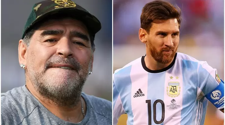 Maradona y Lionel Messi