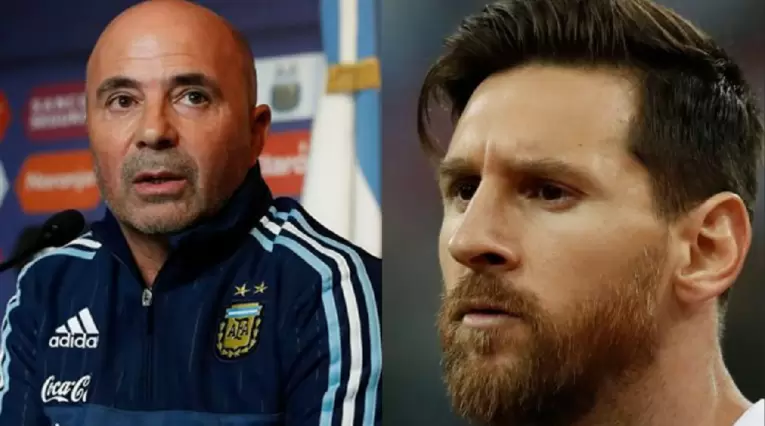 Jorge Sampaoli y Lionel Messi
