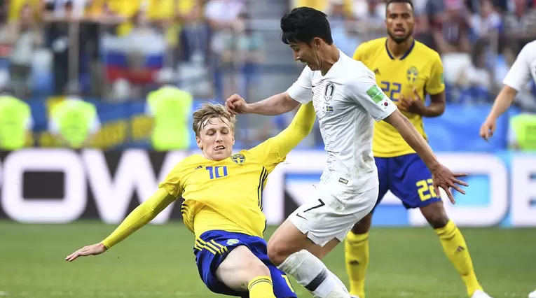 Suecia venció a Corea del Sur por la mínima diferencia 