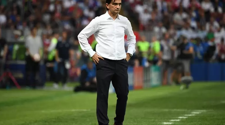El técnico de Croacia Zlatko Dalic en la final del Mundial de Rusia-2018