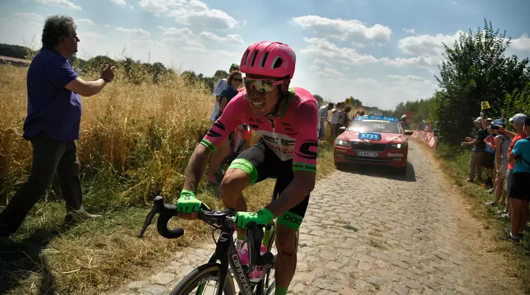 Rigoberto Urán durante la jornada del pavé en el Tour de Francia 
