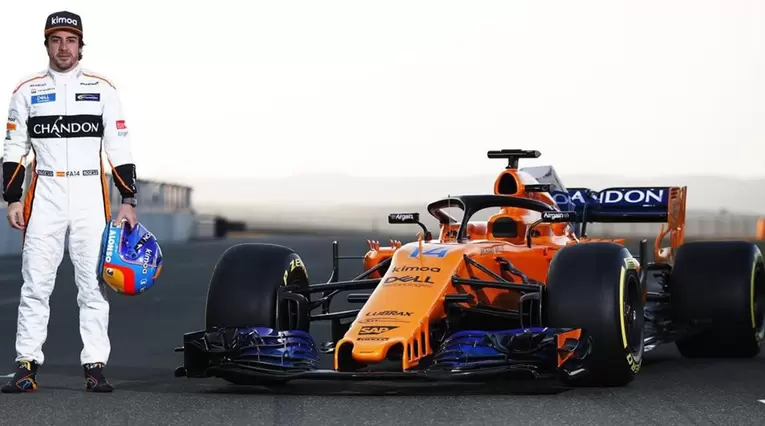 Fernando Alonso en la presentación de su monoplaza de McLaren-Renault