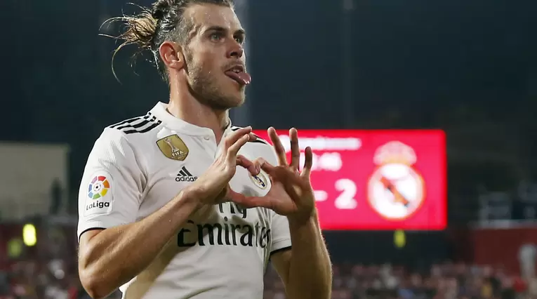Gareth Bale celebrando un gol con el Real Madrid