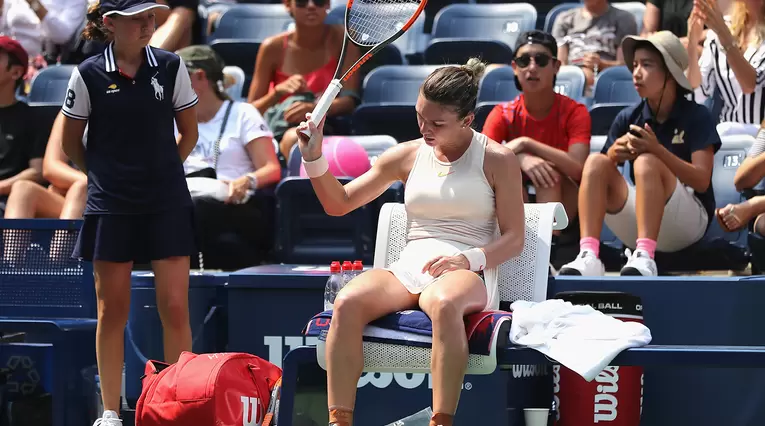 Simona Halep tras caer eliminada en el Us Open