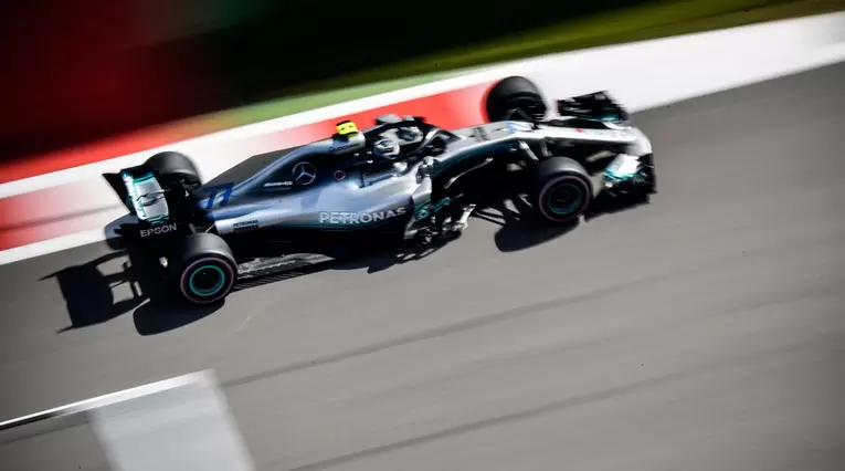 Valteri Bottas (Mercedes) durante la clasificación del Gran Premio de Rusia 2018