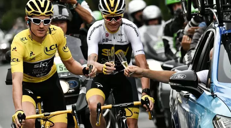 Geraint Thomas y Chris Froome, lideres del Team Sky en el último Tour de Francia