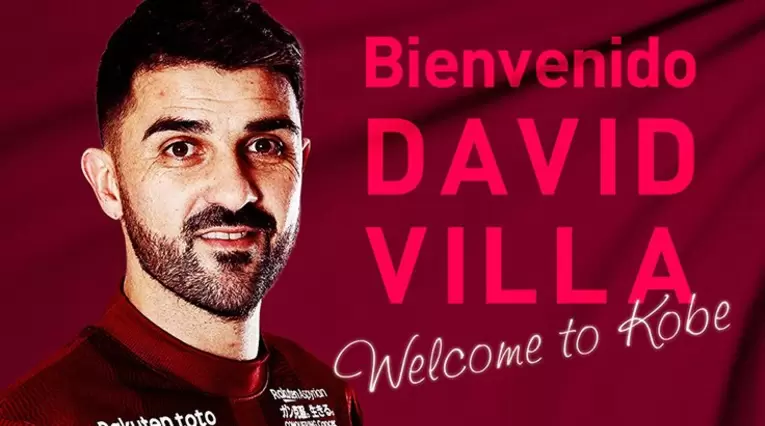 David Villa fue anunciado por el Vissel Kobe dirigido por Juan Manuel Lillo