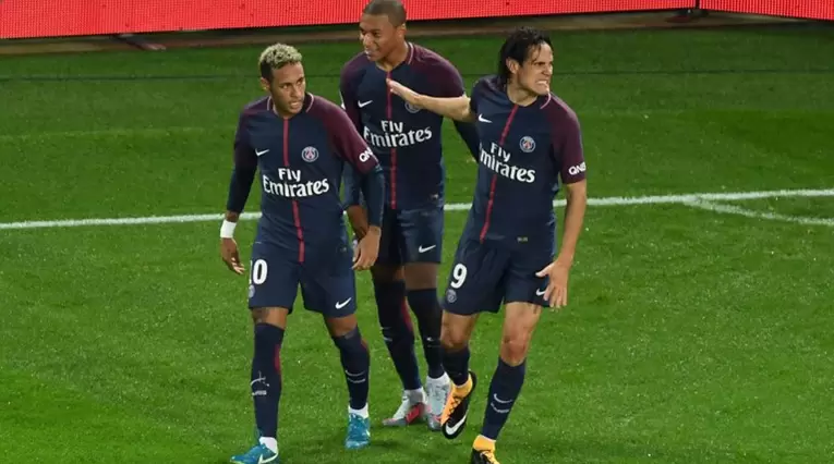 Neymar, Cavani y Mbappé
