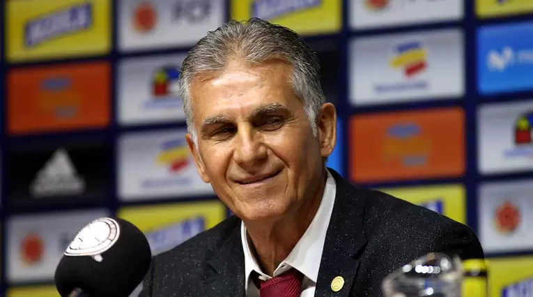 Carlos Queiroz en la presentación como técnico de la Selección Colombia.