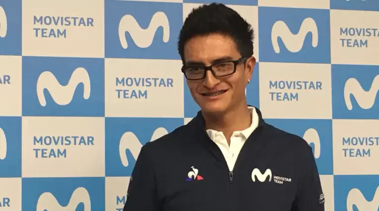 Winner Anacona, ciclista colombiano del equipo Movistar