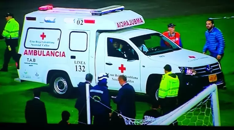 Ambulancia, Once Caldas vs Deportivo Santaní